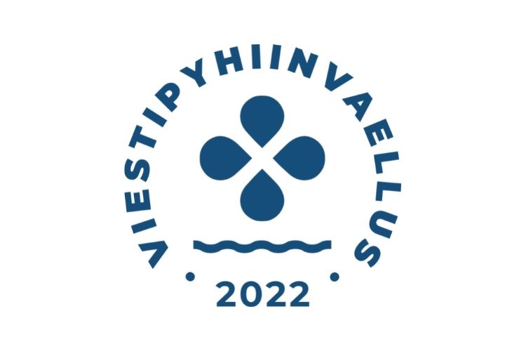 Viestipyhiinvaelluksen sininen logo.